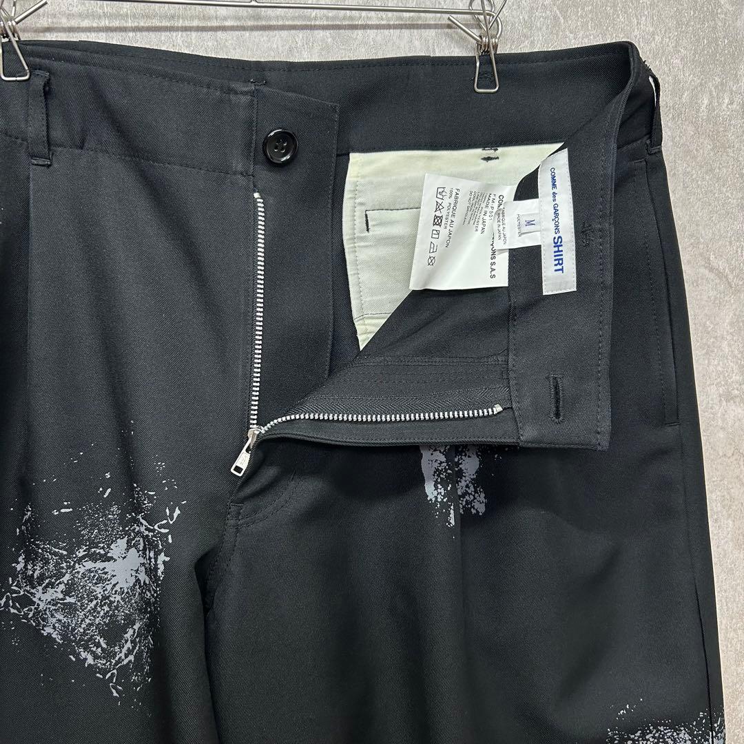 【山口一郎着用モデル】コムデギャルソンシャツ ペイント セットアップ M 黒