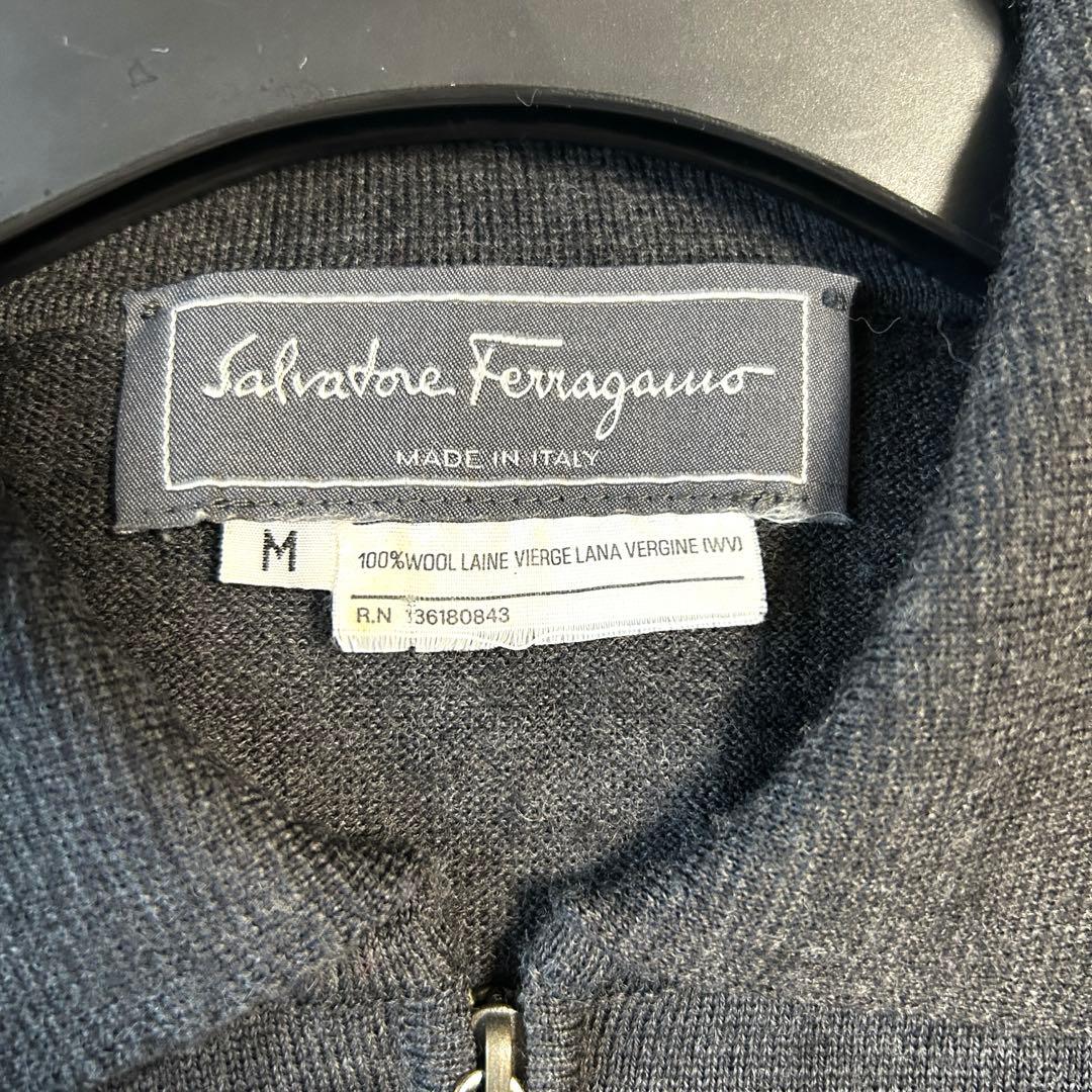 サルヴァトーレフェラガモ ガンチーニ ニット ハーフジップ フェラガモ 長袖 M