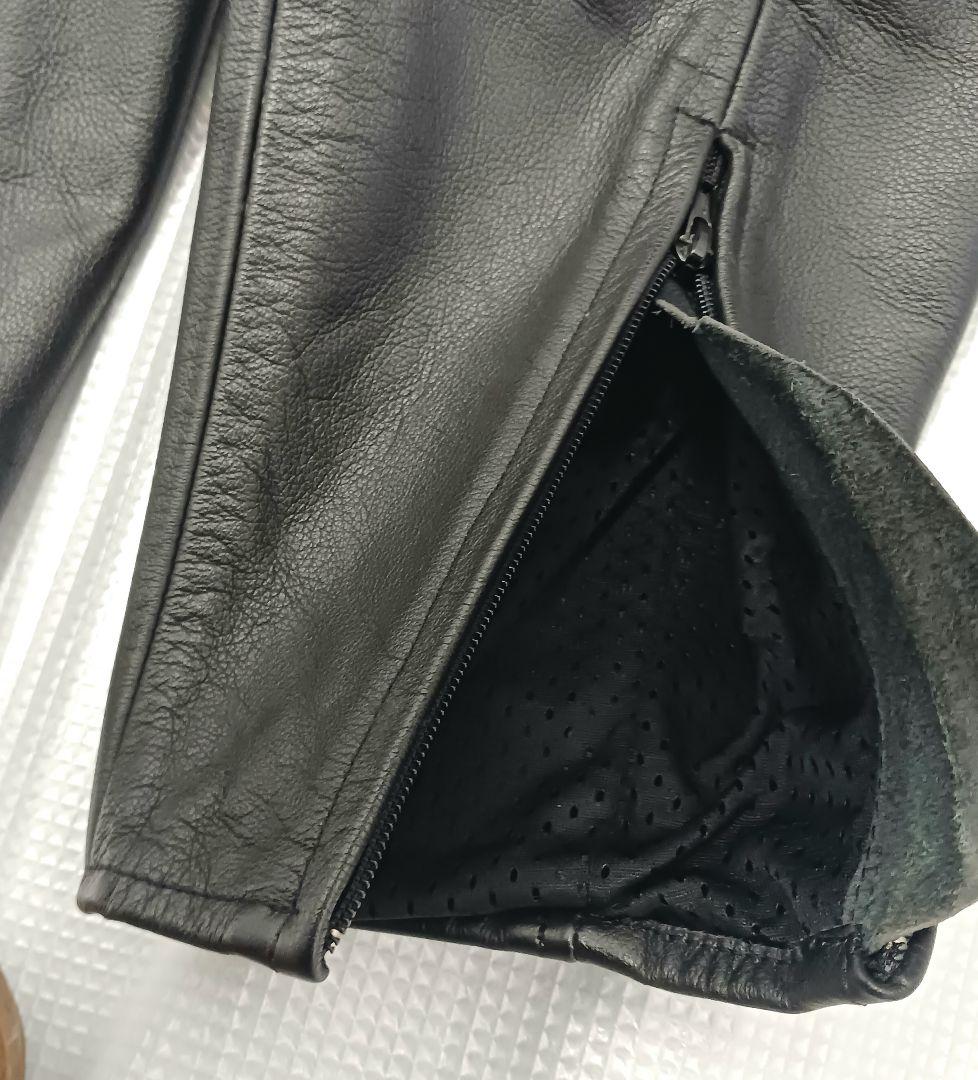 NANKAI　ライダースパンツ 膝プロテクター　ブラック　レザー　LLサイズ