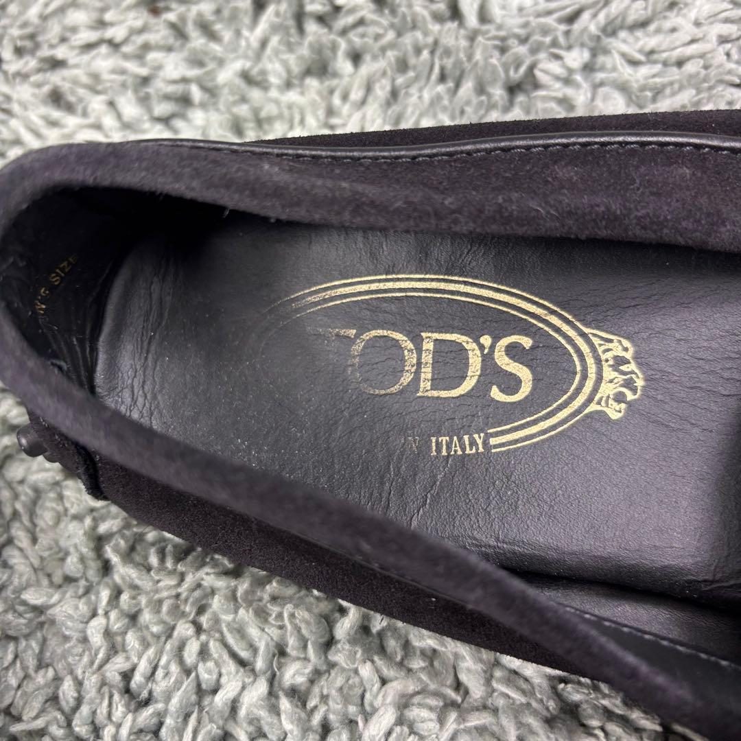 トッズ ダブルTドライバーズシューズ　黒　スウェード 36 23