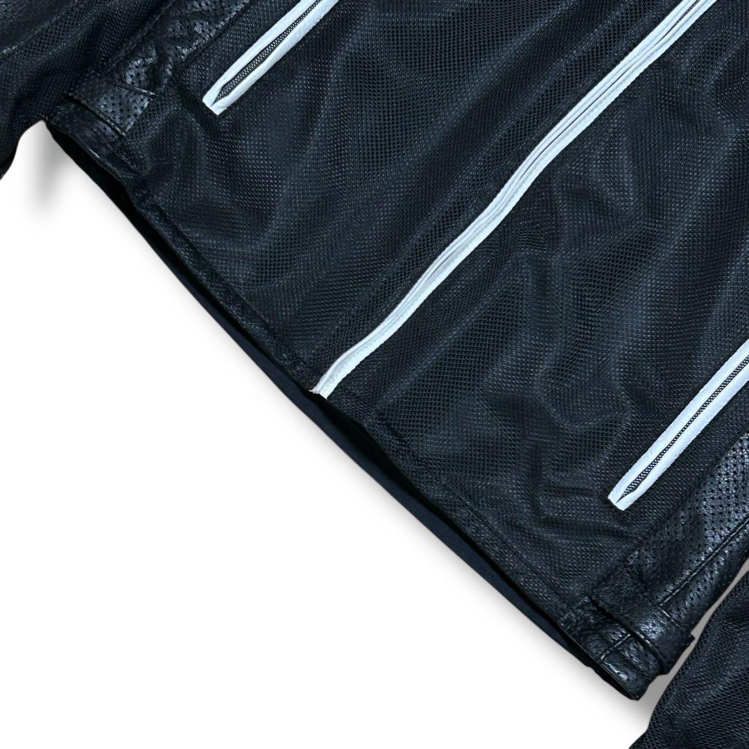 HYOD MHI-117 ライティングジャケット メッシュ&レザー フード付き