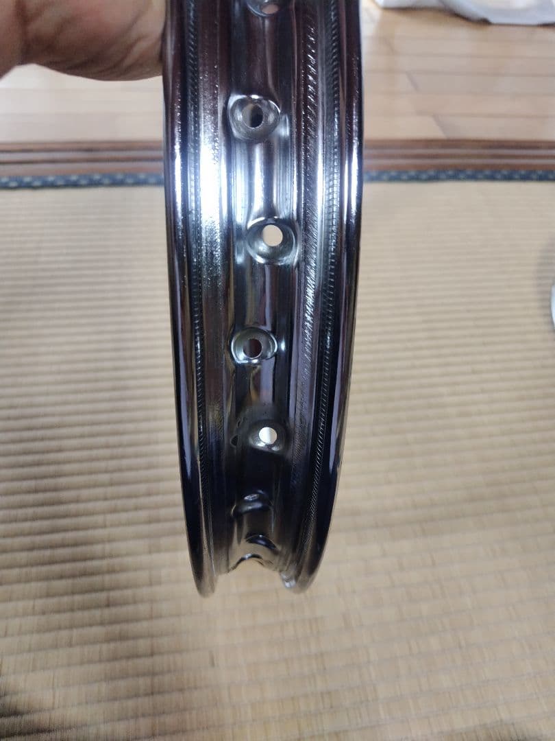 HONDA　CB400F D.I.D製メッキリム前後セット(1.6＋1.85)