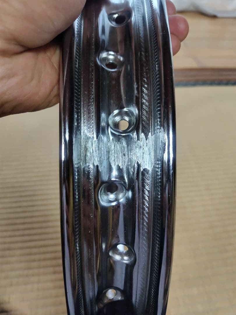 HONDA　CB400F D.I.D製メッキリム前後セット(1.6＋1.85)