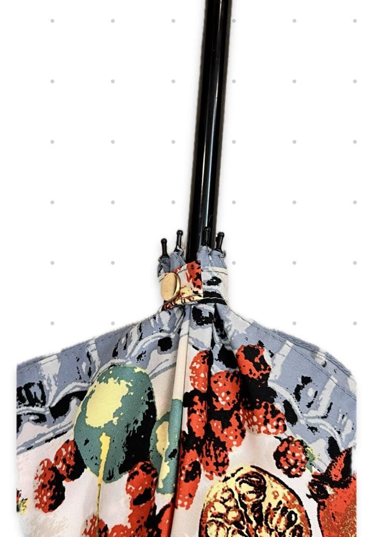 【未使用／タグ付き】 manipuriマニプリ折りたたみ傘/晴雨兼用ボタニカル柄