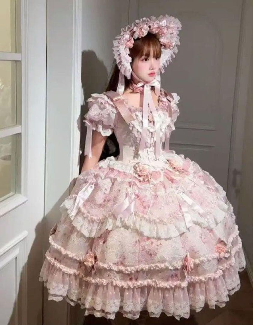 【ちぇの】ピンク ロリータドレス Mサイズ