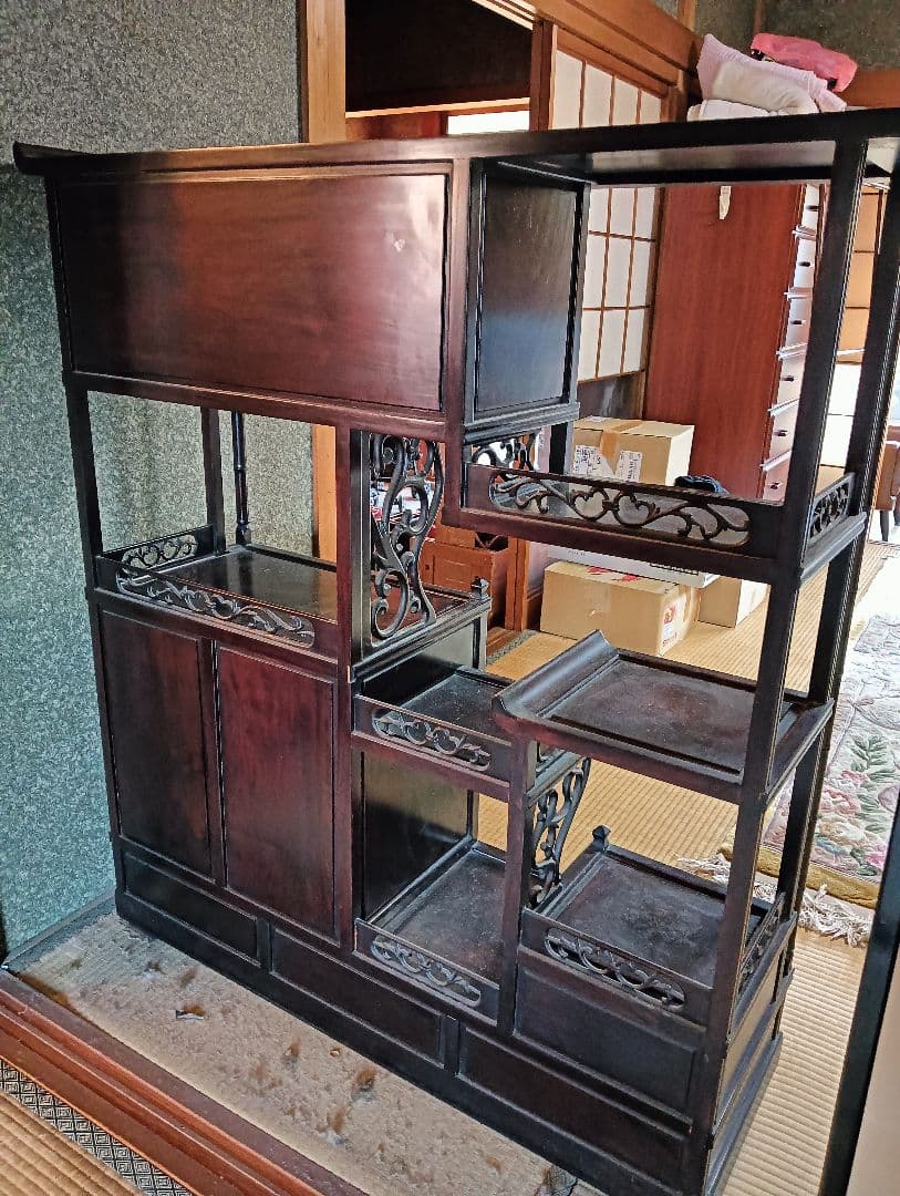 茶棚　茶箪笥　和タンス　アンティーク飾り棚