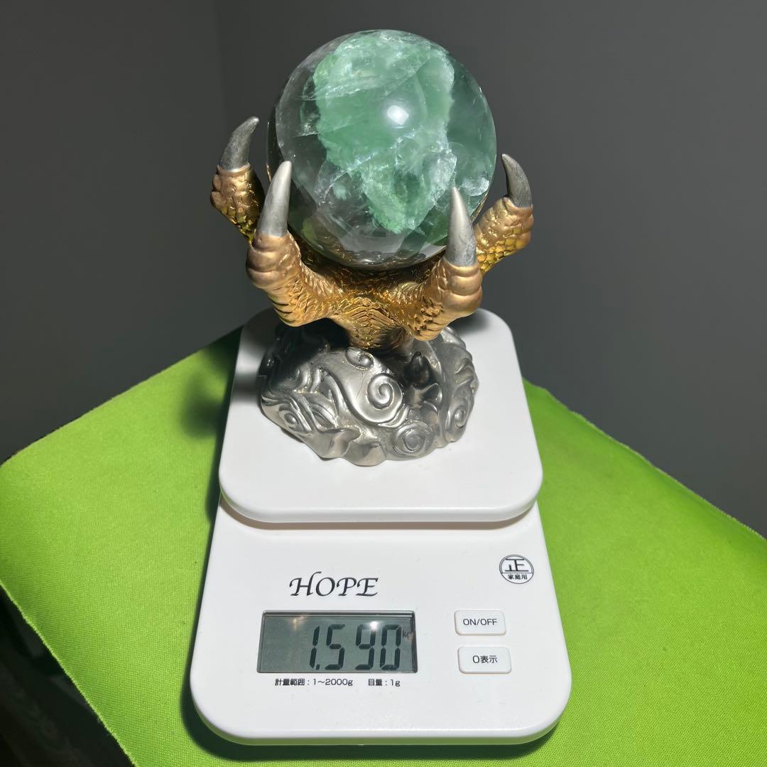 特大フローライト　竜爪台座　置物　蛍石　パワーストーン