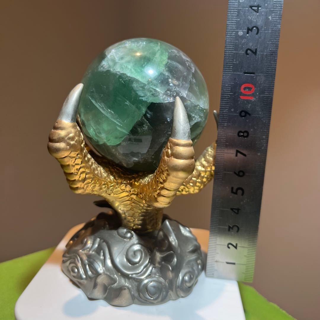 特大フローライト　竜爪台座　置物　蛍石　パワーストーン