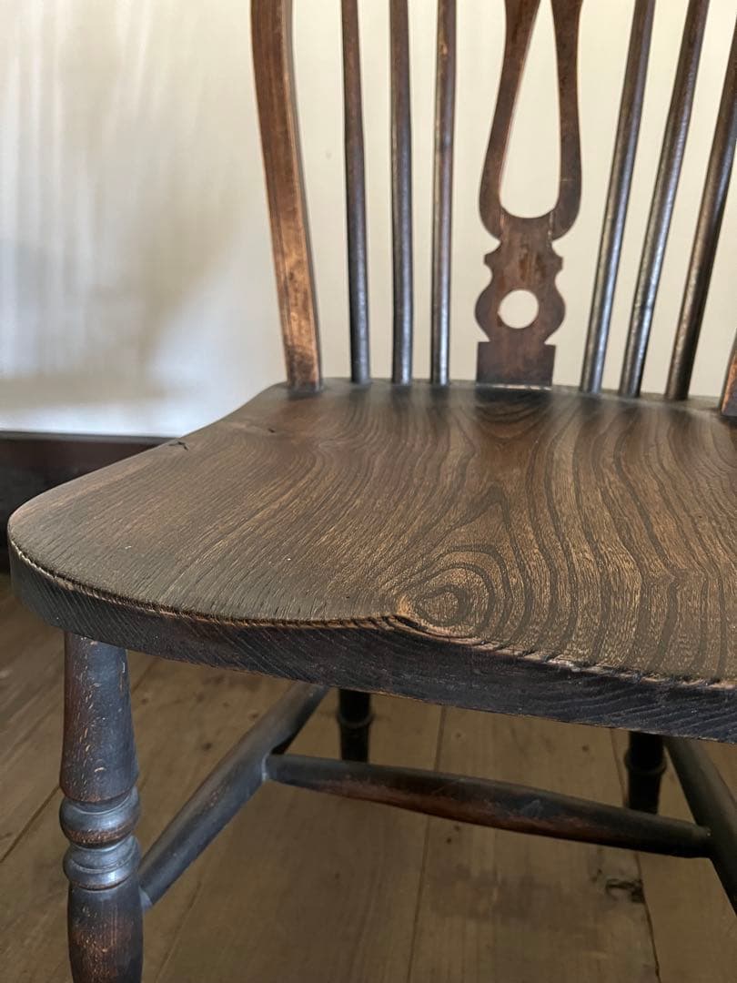 イギリス アンティーク ホイールバックチェア　ヴィンテージチェア