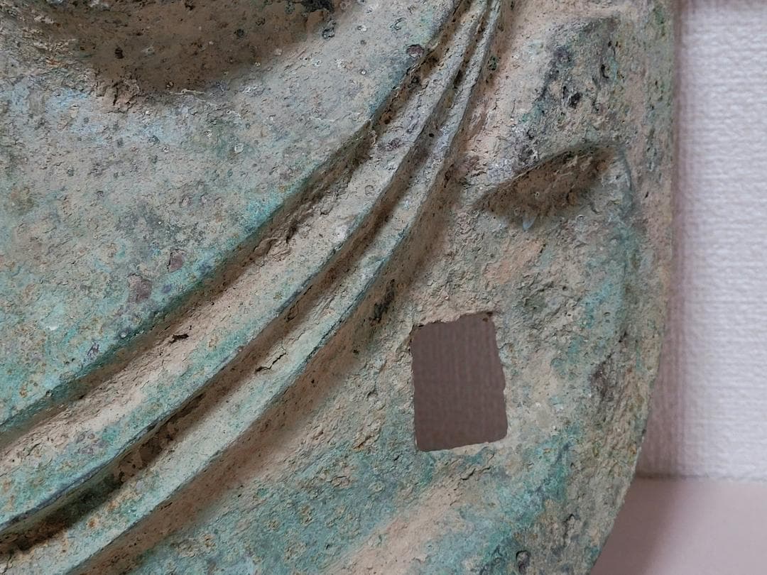 青銅製大型 仮面 神具 夏 商 周時代 横幅約88cm