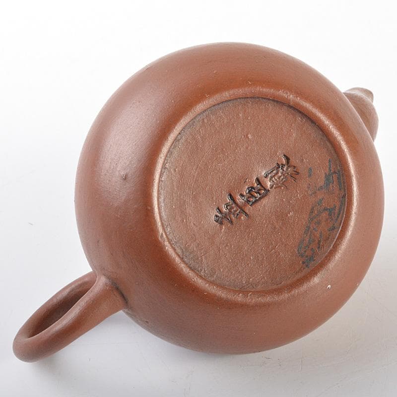 中国　孟臣製　紫砂　朱泥　急須　茶壷　V　R7392