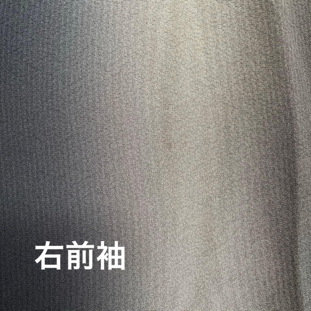 ＊Micha＊小紋 正絹 縦暈し 藍鉄色墨色 ガード加工トールサイズ 美品