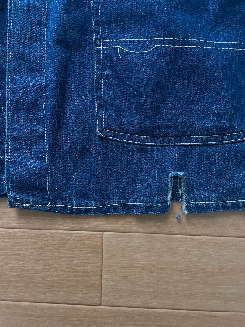 40s VINTAGE 希少ステッチ 大戦モデル デニムカバーオール WW2