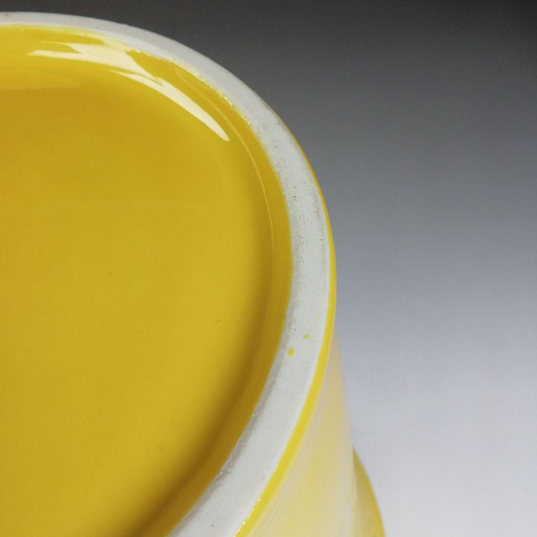 Ｗ１９１　水指　『膳所焼』『黄交趾　棒先』『淡海ぜぜ陽炎園 造』　共箱　茶道具