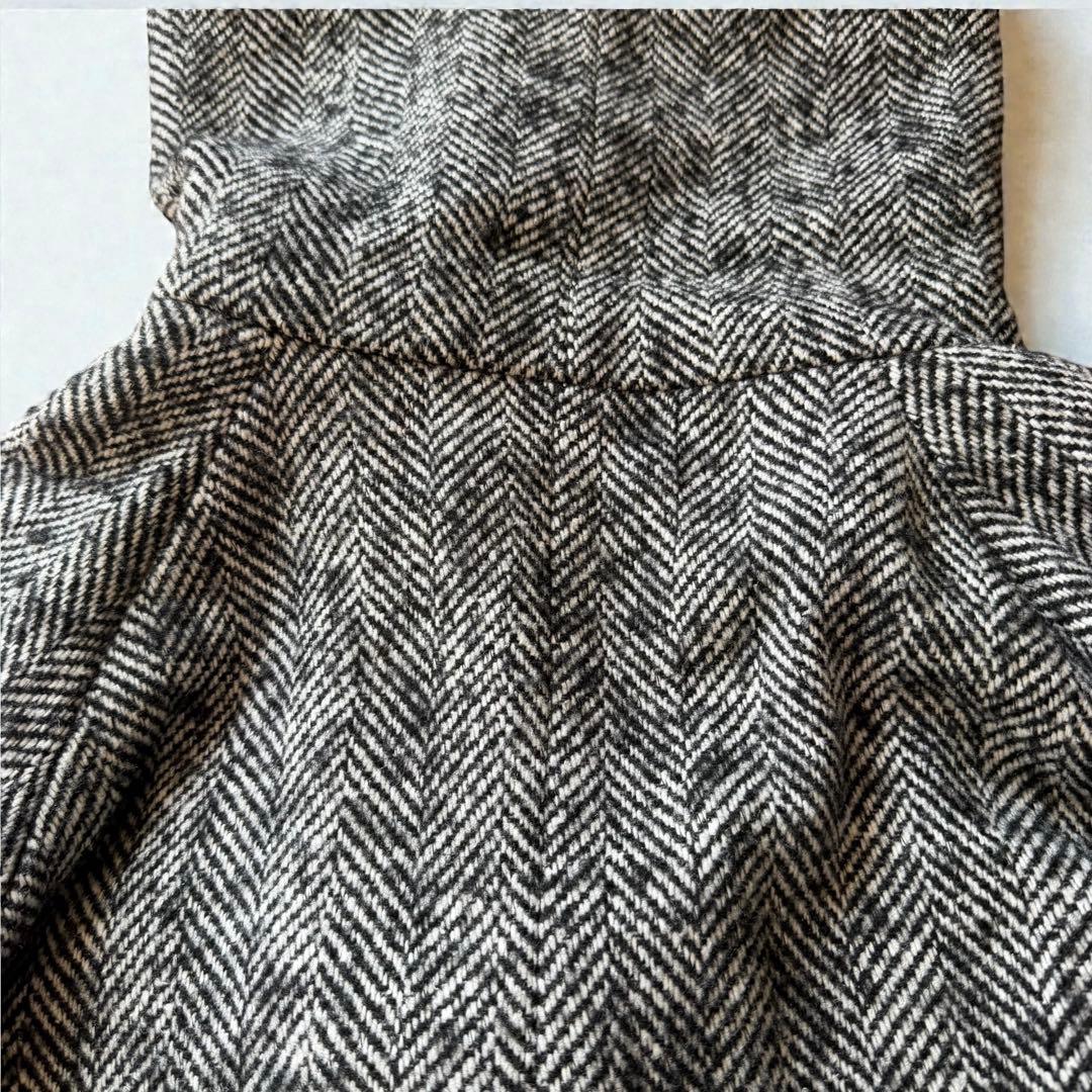 美品✨萌　モユル　MOYURU ウールコート ヘリンボーン アシンメトリー