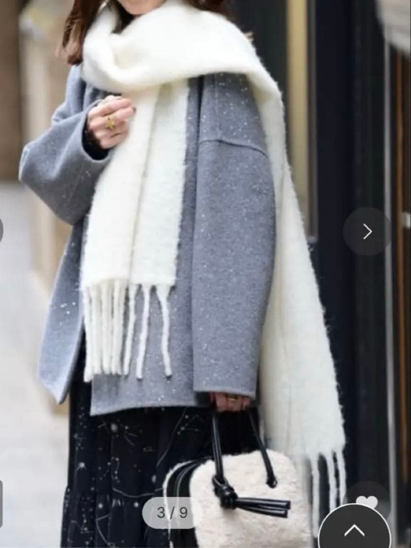 新品トゥモローランド　BALLSEY スパンコールリバー ショートコクーンコート