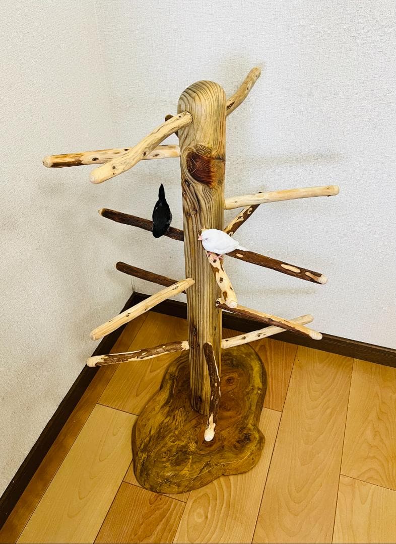 【中型鳥用】螺旋状♪ビビリさんにもすぃすぃ登れるバードスタンド