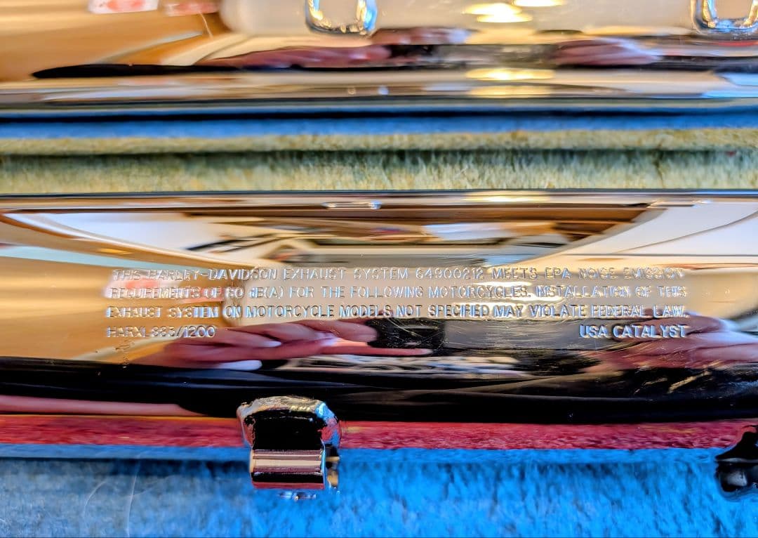 ハーレー 純正 北米マフラー バロニーカット パンチアウト済み スポーツスター