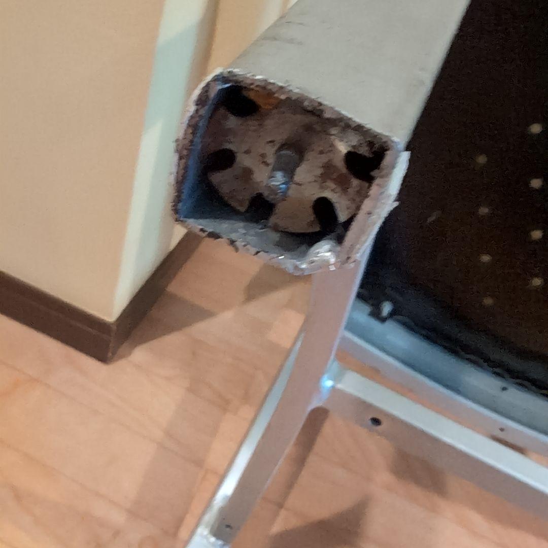 JM　④アメリカヴィンテージ　アルミ　NAVY　チェア　エメコ　4脚引取歓