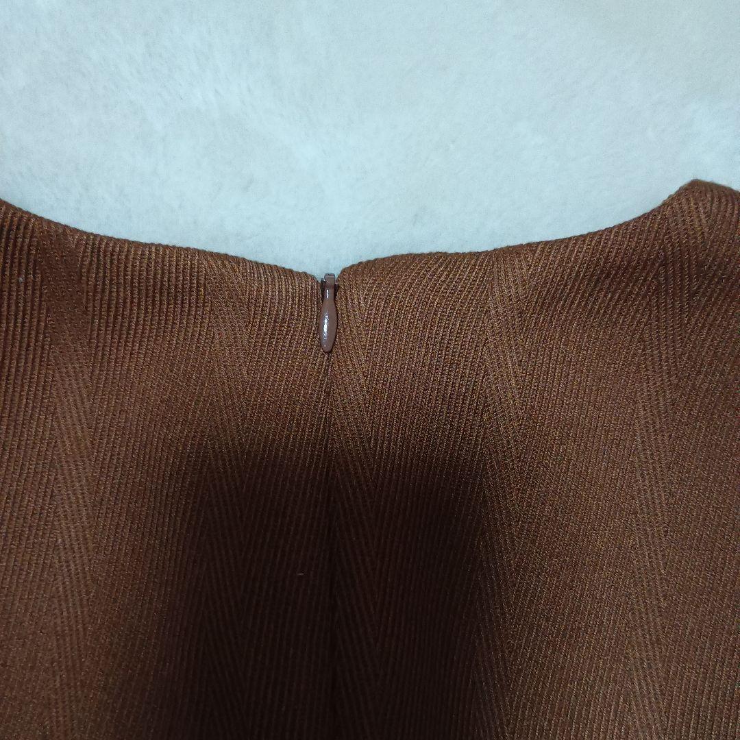 DEA. ブラウン フレアスカート ドレス Sサイズ美品