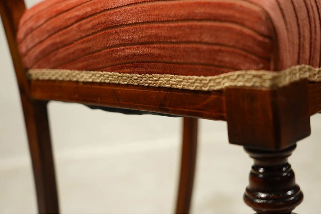 ルイ16世様式　サロンチェア　椅子　象嵌　インレイ　フランス　アンティーク