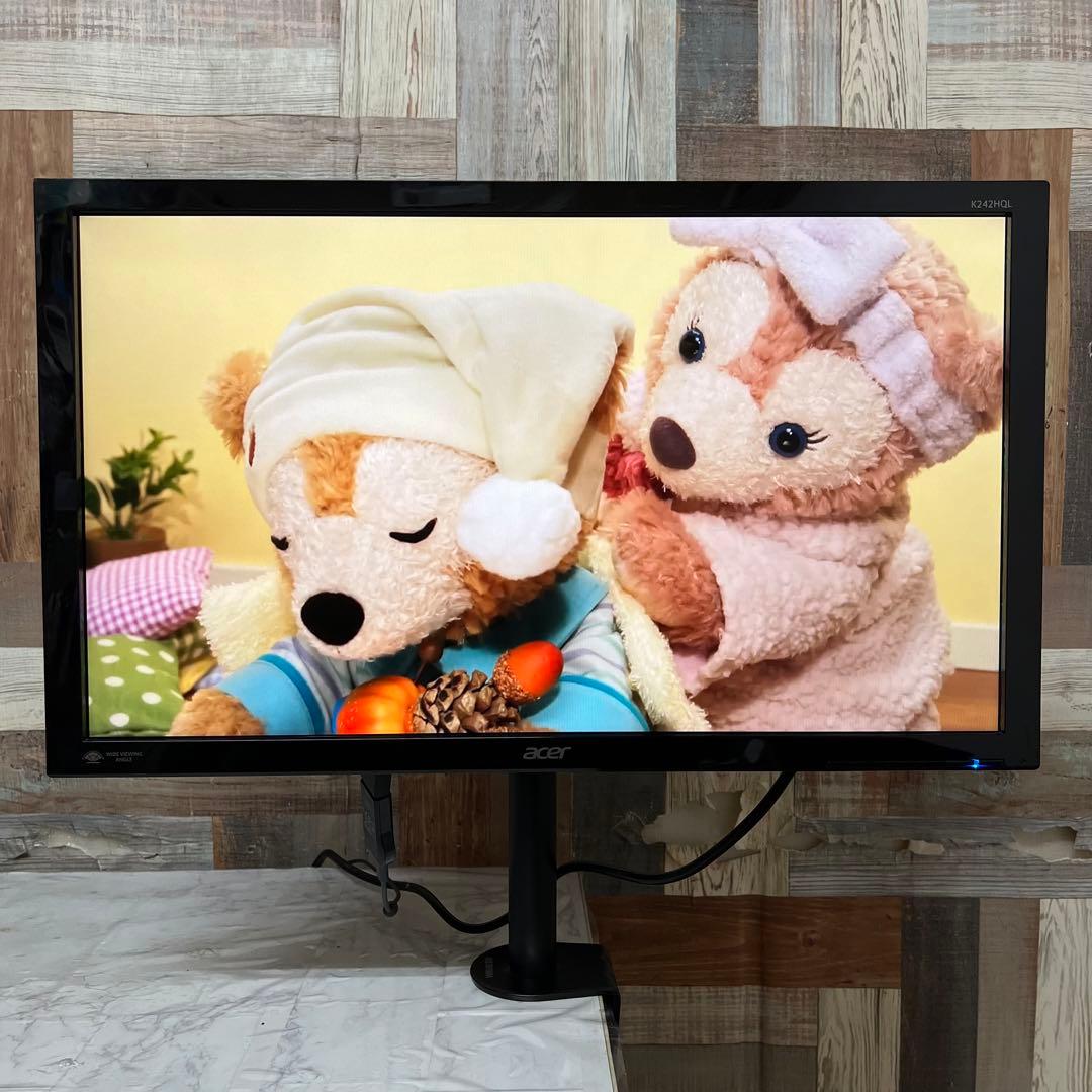 即日受渡❣️全国送料込3年前購入acerフルHD24型液晶モニターアームスタンド付