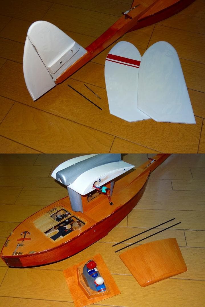 非常に手の込んだ作り　オリジナル飛行艇　ラジコン水上機　スパン1410mm