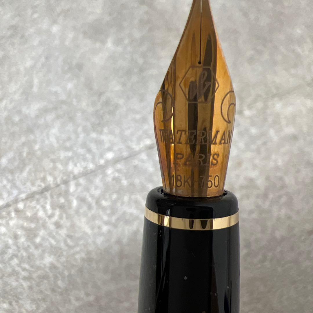 WATERMAN レタロン　ペン先18K 黒 万年筆 フランス製