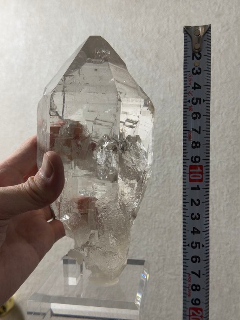 ヒマラヤマニハール水晶1.12Kg・虹入り・レコードキーパー入・透明感・清正井