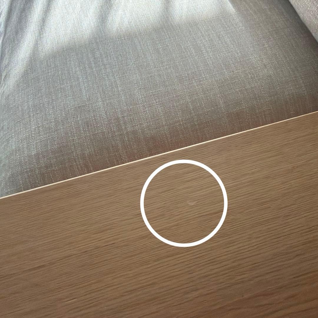 ACTUS ベージュ ファブリック 2〜3人掛けソファ サイドテーブル付き