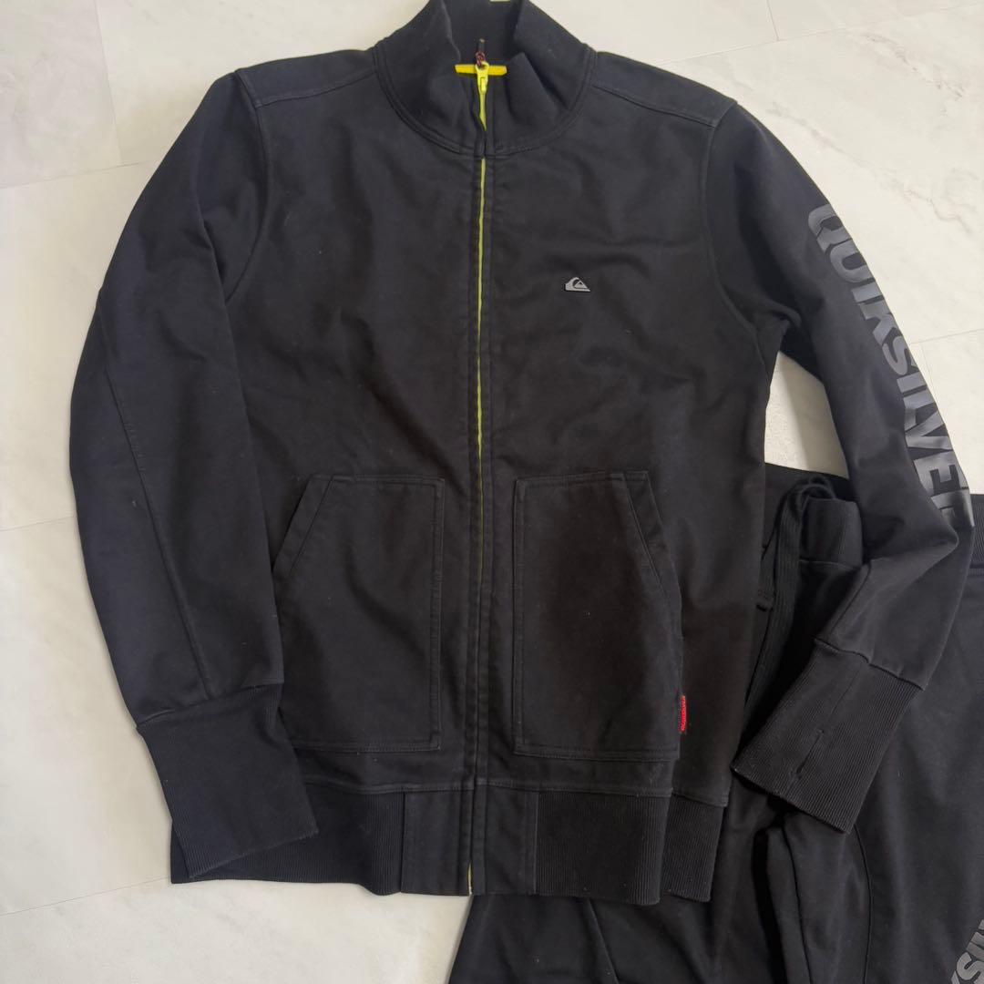 【1度だけ使用】Quiksilver 黒 スウェットセットアップ
