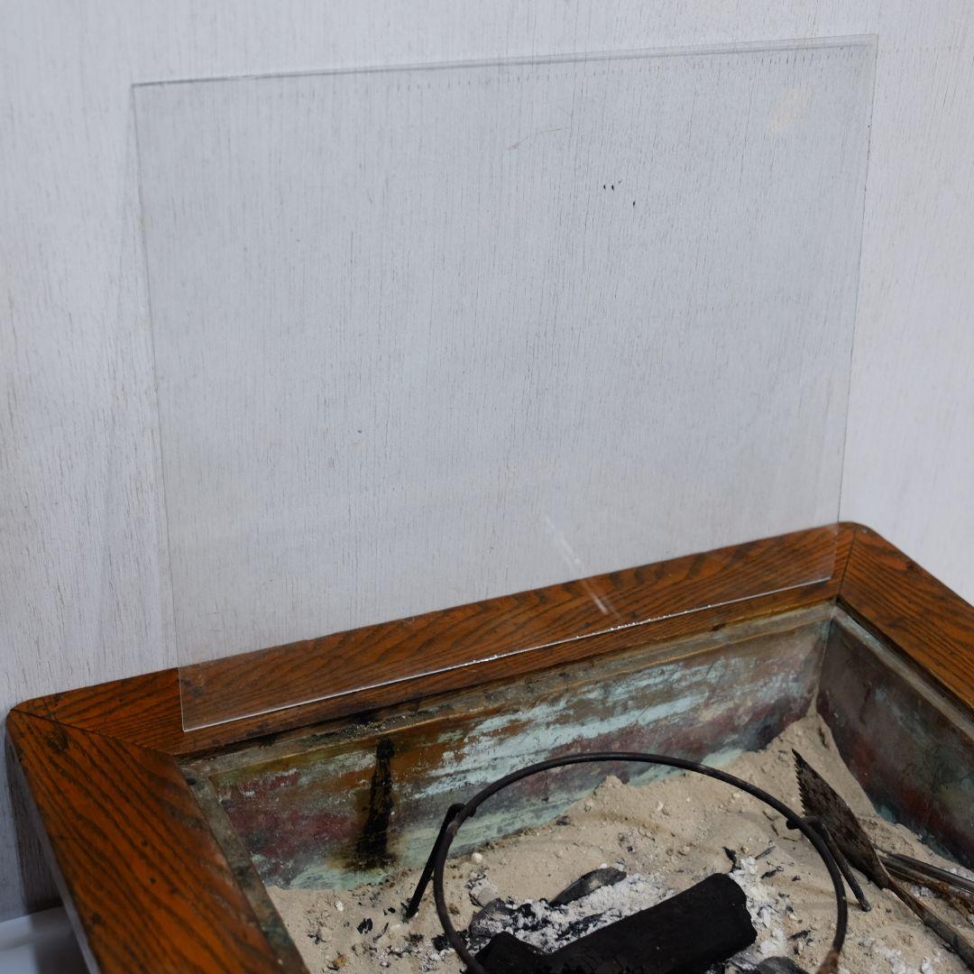 昭和レトロ 角形 火鉢 木製 囲炉裏 テーブル アンティーク ビンテージ