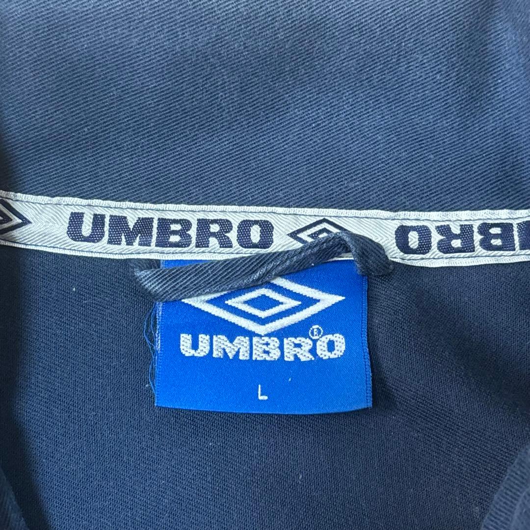 【UMBRO】90s アンブロ ドリルトップ 両面ロゴ ダイヤモンド フェード