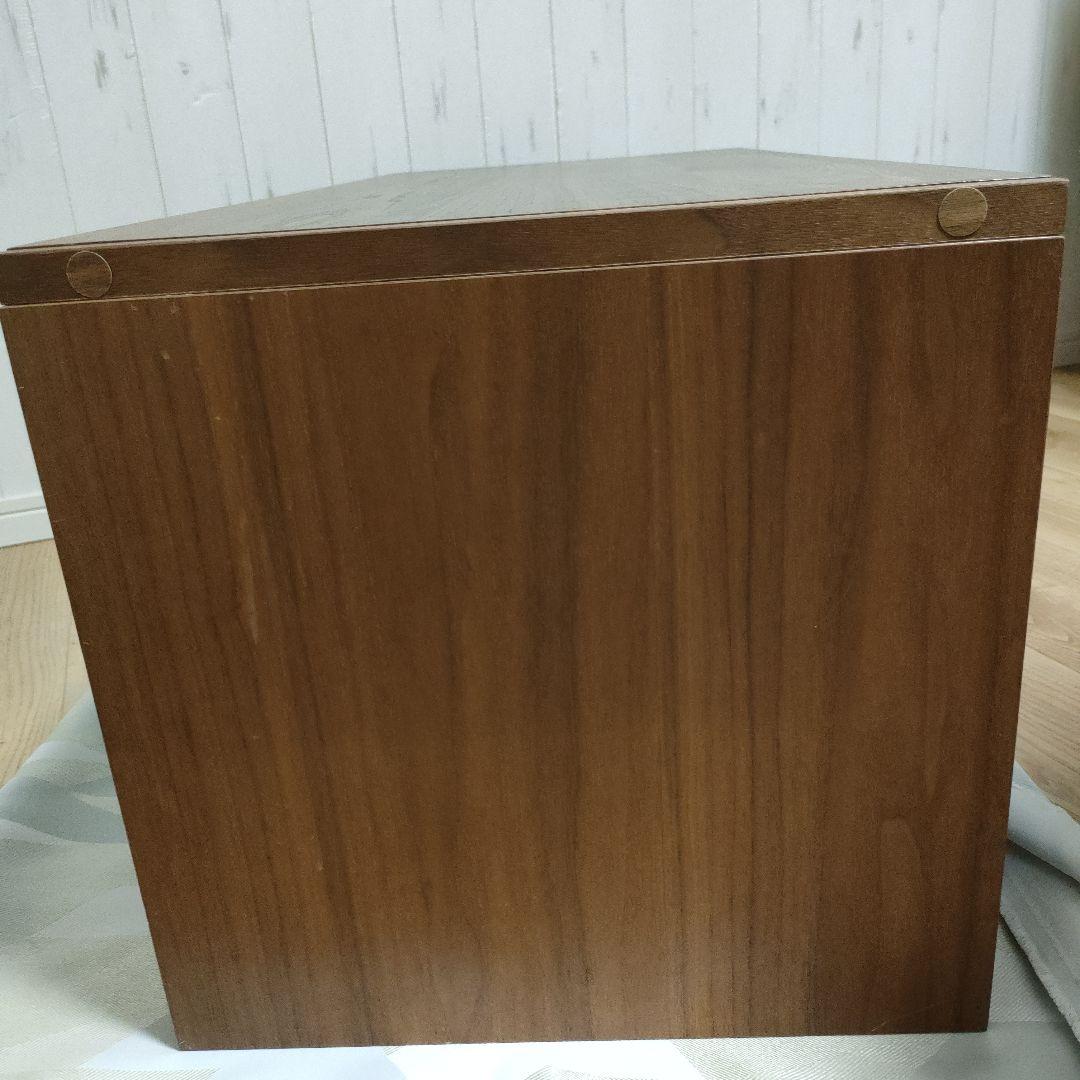 無印良品 スチールユニットシェルフ用・ボックス・ガラス引き戸・ウォールナット