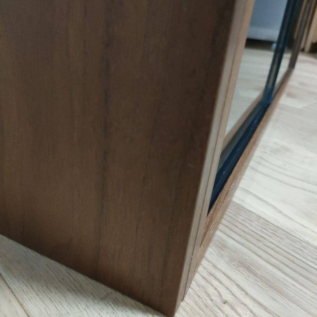 無印良品 スチールユニットシェルフ用・ボックス・ガラス引き戸・ウォールナット