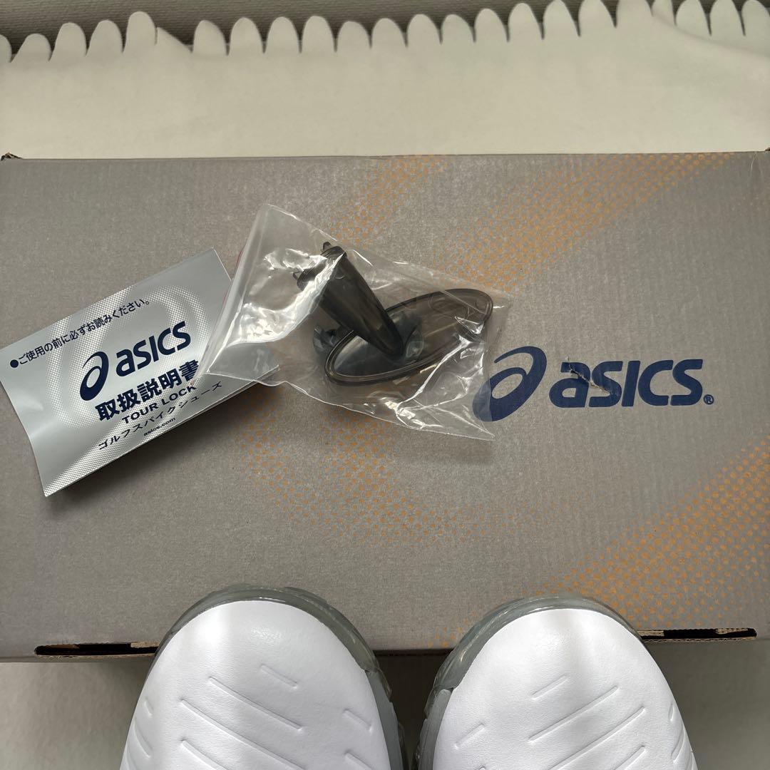 アシックス　ゴルフスパイクシューズ　ホワイト／シルバー　新品未使用27.5cm