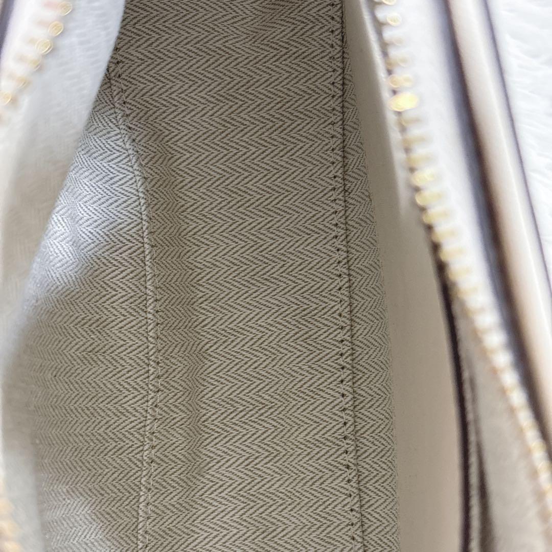 トリーバーチ アクセサリーポーチ エマーソン サフィアーノレザー　白