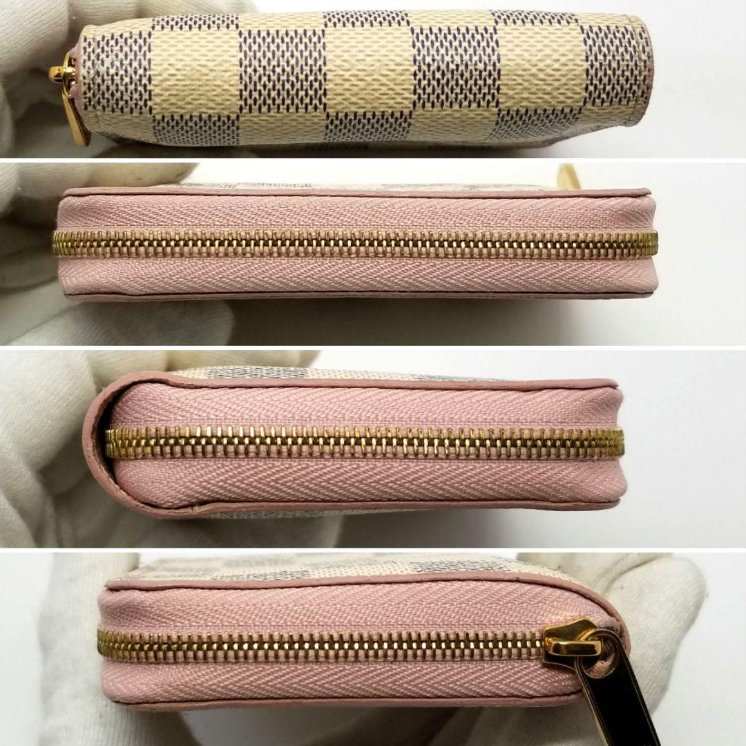 専用ルイヴィトン ダミエ アズール ジッピーパース ケース 小銭入 ピンク