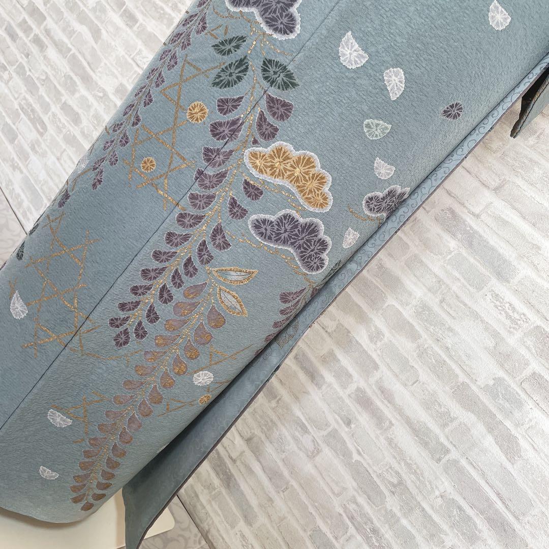 訪問着　フルセット　辻ヶ花　松　滴り　金彩加工　着物　P1