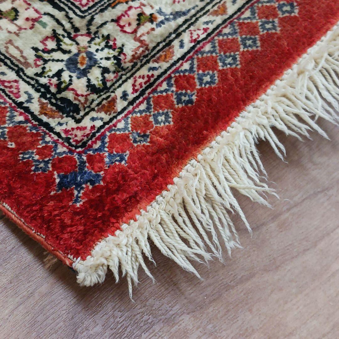 専用Y3182 高級ペルシャ絨毯 大判 シルク100% 手織り 293㎝