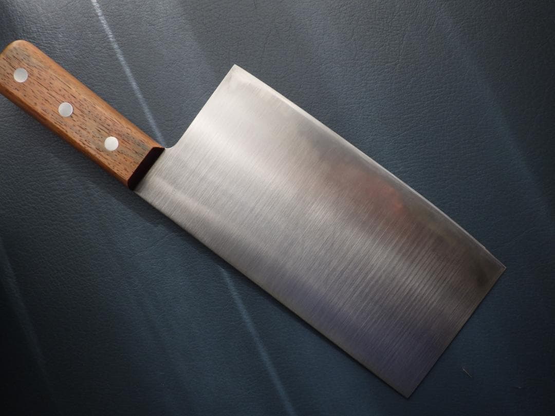 ミソノ/中華包丁モリブデン鋼★両刃手研ぎ済み★
