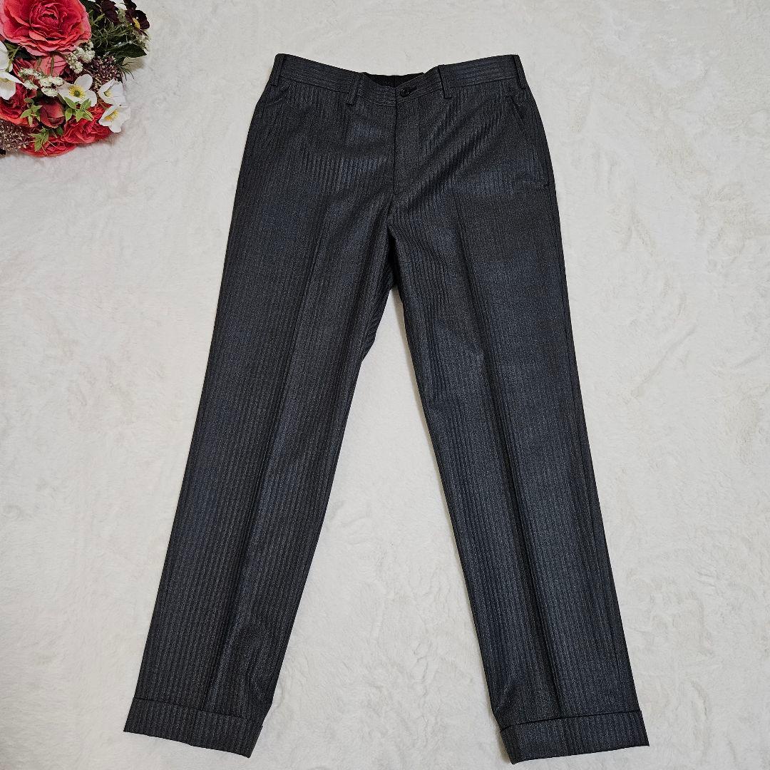 ✨極美品 タケオキクチ スーツ セットアップ グレー ストライプ ウール 3