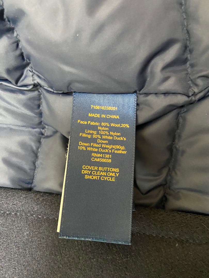 シ*ー様 【高級】ラルフローレン ダウンPコート　メルトンウール×ホワイトダッグ