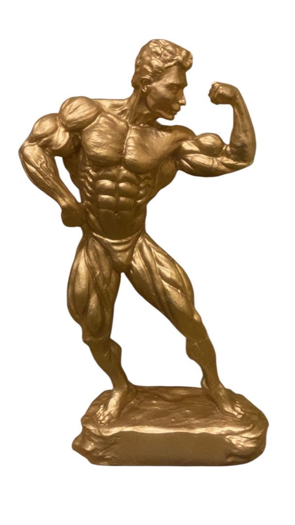 希少　ボディビルダー像　マッスル　筋肉美　ボディビル　トロフィー USA製 黄金