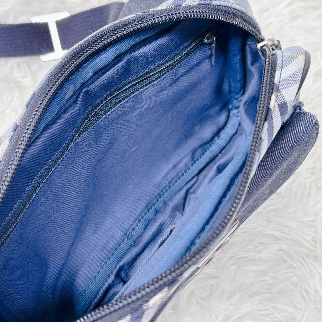【美品】BURBERRY デニム調 ノバチェック ウエストバッグ ボディ 希少
