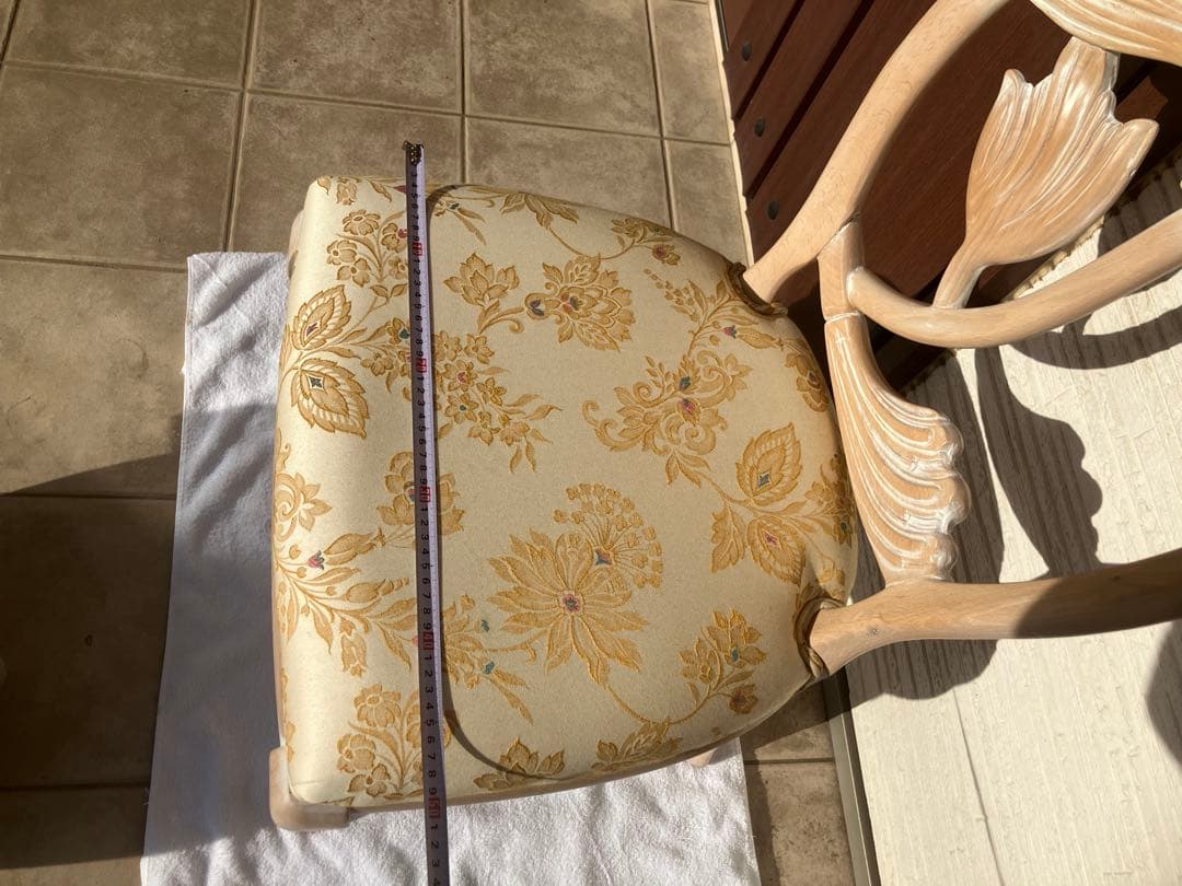 ◉アンティーク調 猫脚 彫刻 ◉ダイニングチェア 木製 1脚