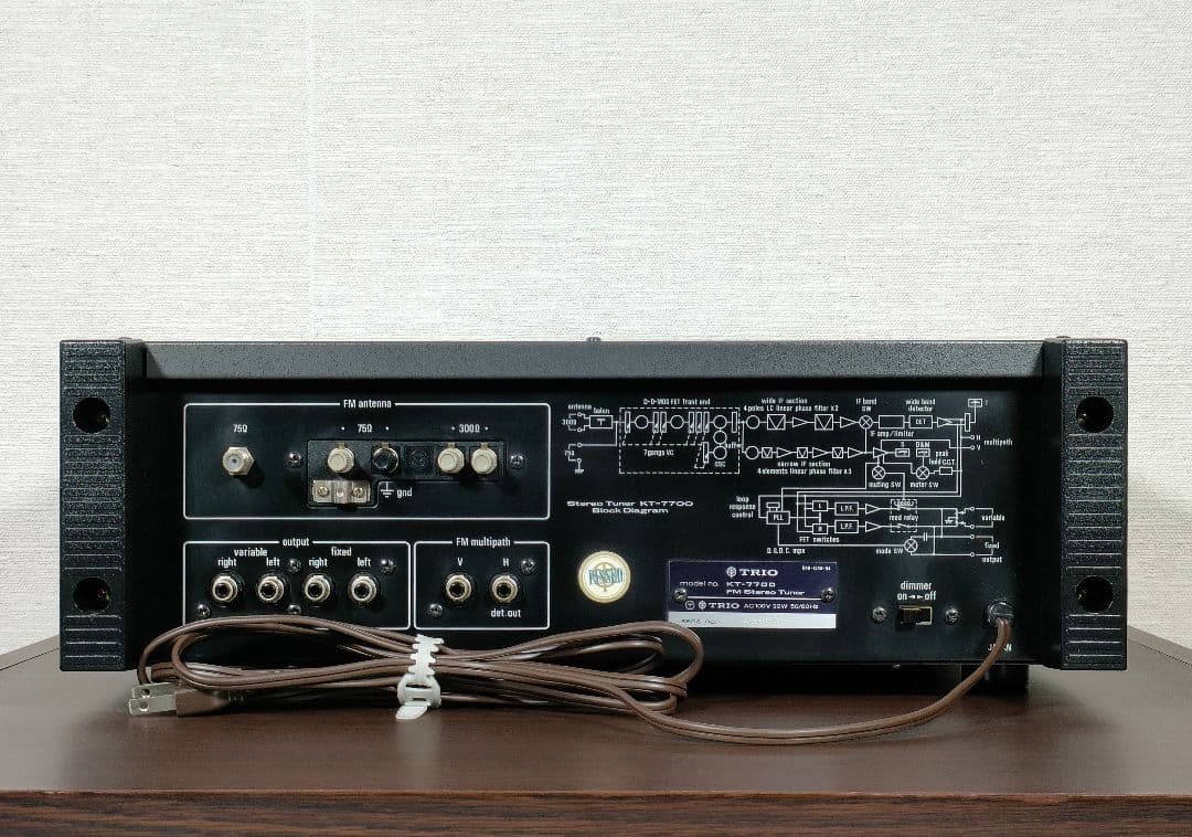 トリオ TRIO FM ステレオチューナー KT-7700【動作品・取説付き】