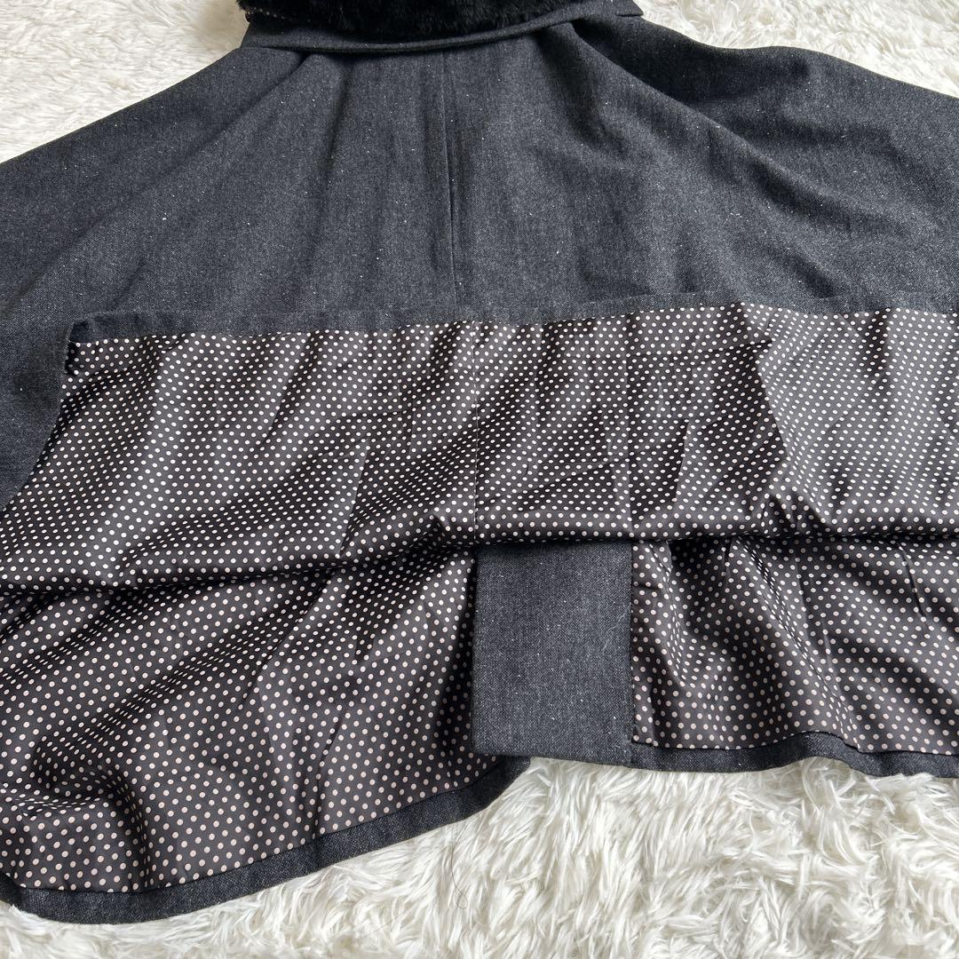 ✨美品✨ヒロミチナカノ 着物コート ポンチョ ケープ ファー 2way