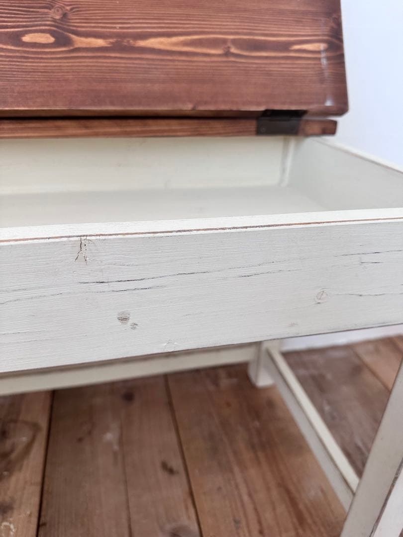 シャビーシック家具/アンティーク家具/キッズ用開閉式デスク/机/カントリー家具