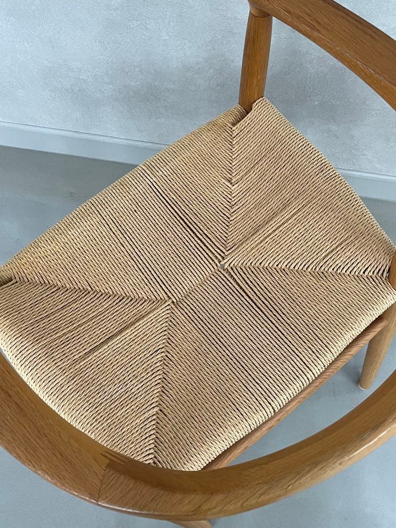 無印良品　ペーパーコード　アームチェア　オーク無垢材　東京都引取　発送もOK